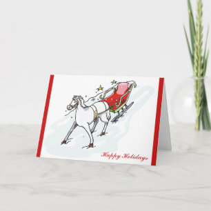 Cartes Pour Fêtes Annuelles Cheval et Carrosse -