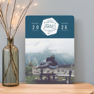 Cartes Pour Fêtes Annuelles Cheval géométrique Photo du Nouvel An 2017