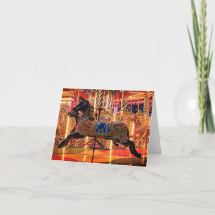 Cartes Pour Fêtes Annuelles Cheval noir