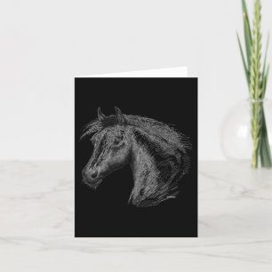 Cartes Pour Fêtes Annuelles Cheval : Noir