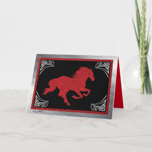 Cartes Pour Fêtes Annuelles Cheval romantique Valentine