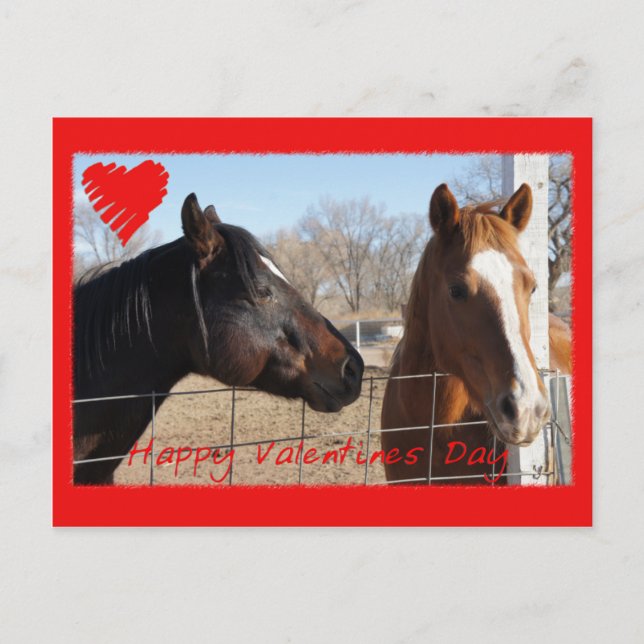 Cartes Pour Fêtes Annuelles Cheval Valentine VI (Devant)