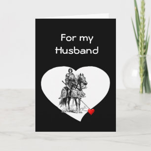 Cartes Pour Fêtes Annuelles Chevalier en Brillant Armor Mari Amour Valentine