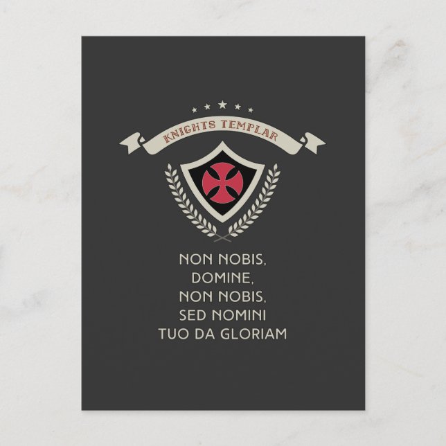 Cartes Pour Fêtes Annuelles ✙ Chevaliers Templiers ✙ Croisés Guerrier chrétien (Devant)