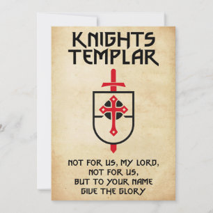 Cartes Pour Fêtes Annuelles Chevaliers Templiers Croix Vintage Moyen Age Art