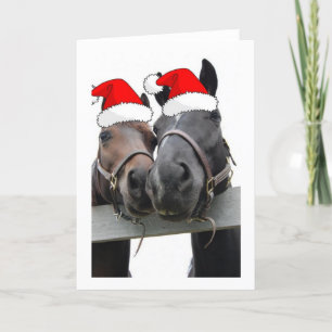 Cartes Pour Fêtes Annuelles Chevaux de Noël