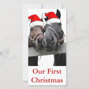 Cartes Pour Fêtes Annuelles Chevaux de Noël