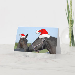 Cartes Pour Fêtes Annuelles Chevaux de Noël