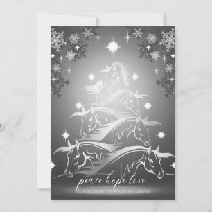 Cartes Pour Fêtes Annuelles Chevaux de Noël Abstraits
