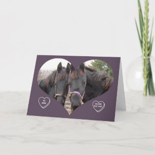CARTES POUR FÊTES ANNUELLES CHEVAUX JUMEAUX VALENTINE