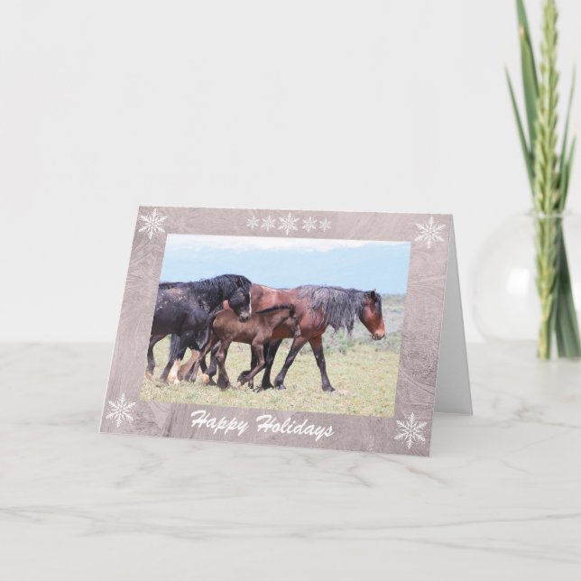 Cartes Pour Fêtes Annuelles Chevaux sauvages (Devant)