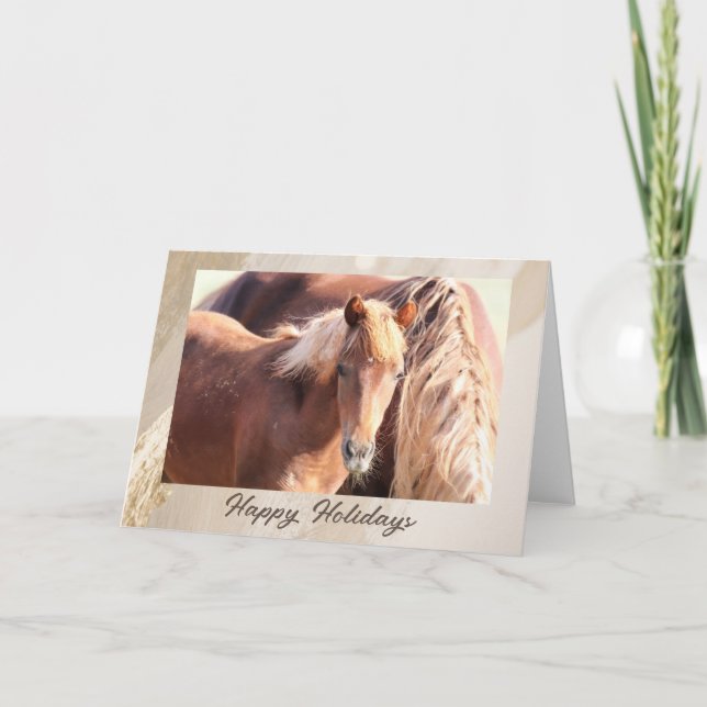 Cartes Pour Fêtes Annuelles Chevaux sauvages (Devant)