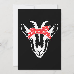Cartes Pour Fêtes Annuelles Chèvre Avec Une Bandana Drôle Chèvre Lover Femmes