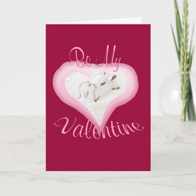 Cartes Pour Fêtes Annuelles Chèvre Be My Valentine (Devant)