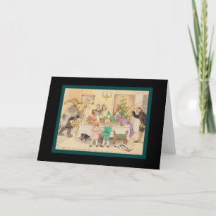 Cartes Pour Fêtes Annuelles Chèvre de juillet au Tableau de Noël