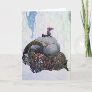 Cartes Pour Fêtes Annuelles Chèvre de Noël d'équitation de Julbocken
