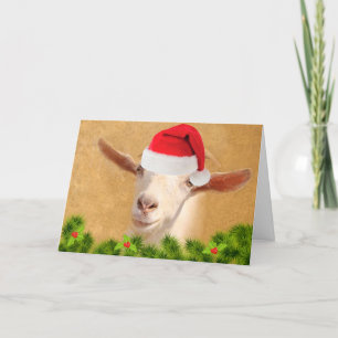 Cartes Pour Fêtes Annuelles Chèvre festive de Noël