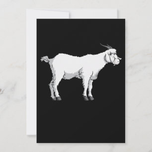 Cartes Pour Fêtes Annuelles Chèvre portant un masque médical