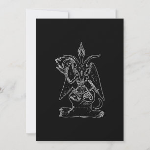 Cartes Pour Fêtes Annuelles Chèvre Satan Black Magie Lucifer Occult Cadeau