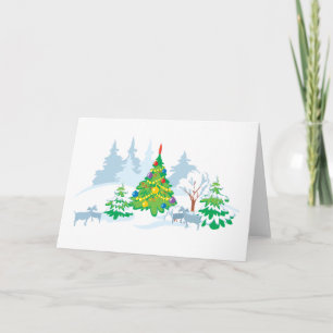 Cartes Pour Fêtes Annuelles Chèvres de Noël Sérénissimes d'hiver