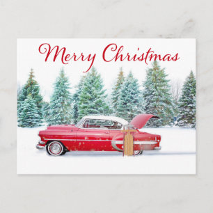 Cartes Pour Fêtes Annuelles Chevrolet rouge Noël  