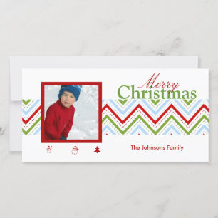 Cartes Pour Fêtes Annuelles Chevron Christmas