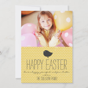 Cartes Pour Fêtes Annuelles Chevron Happy Easter Card