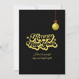 Cartes Pour Fêtes Annuelles Chic 2026 Soirée du Nouvel An Paillettes dorées No
