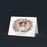 Cartes Pour Fêtes Annuelles Chic aquarelle Floral Vacances<br><div class="desc">Faites une déclaration étonnante cette saison de vacances avec ce design élégant et moderne de cartes de vacances pliées avec des fleurs et des sprigs aquarelles peints à la main qui mettent en valeur votre photo. Voir notre boutique pour plus de pièces dans ce design!</div>