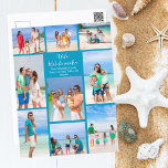 Cartes Pour Fêtes Annuelles Chic Blue Mele Kalikimaka Photo Collage Beach<br><div class="desc">Chic bleu personnalisable plage famille photo collage carte postale de Noël avec vos photos tropicales préférées au soleil. Ajoutez 9 de vos souvenirs préférés de vos vacances sur l'île à la côte. Une belle carte postale de vacances côtière avec un plan de photo propre et moderne et un joli script...</div>