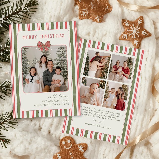 Cartes Pour Fêtes Annuelles Chic Grandmillennial Coquette Christmas Photo (Créateur téléchargé)