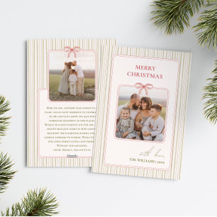 Cartes Pour Fêtes Annuelles Chic Grandmillennial Coquette Noël 2 Photo