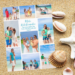 Cartes Pour Fêtes Annuelles Chic Mele Kalikimaka Famille Photo Collage Beach