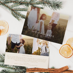 Cartes Pour Fêtes Annuelles Chic moderne   Gold Photo Overlay Nouvelles du Nou