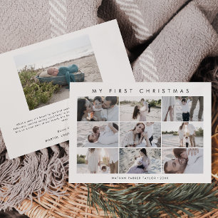 Cartes Pour Fêtes Annuelles Chic My First Christmas 10 Baby Photo Collage
