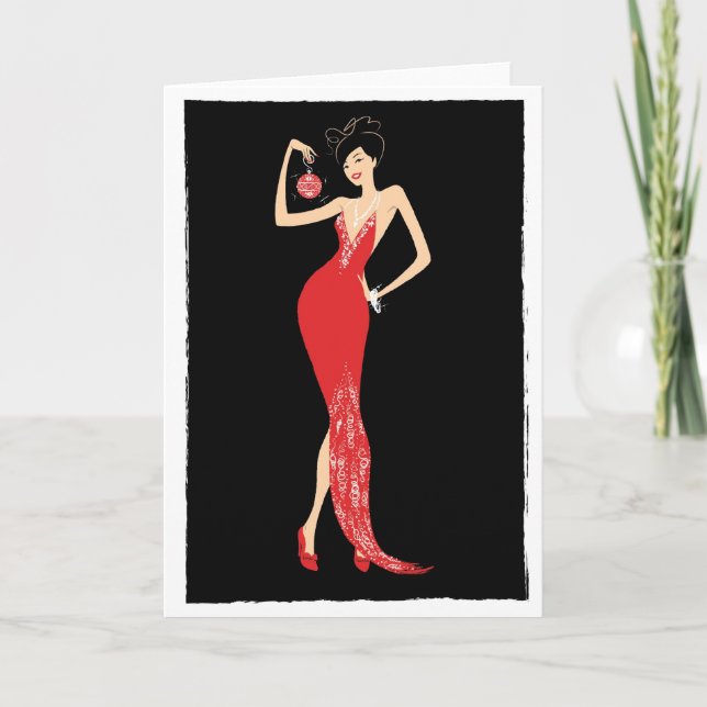 Cartes Pour Fêtes Annuelles Chic notecard (Devant)