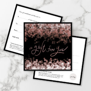 Cartes Pour Fêtes Annuelles Chic Rose Gold Sparkle Business Holiday Card
