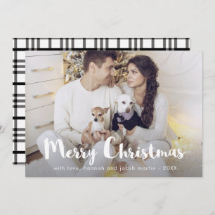 Cartes Pour Fêtes Annuelles Chic rustique avec photo Joyeux Noël