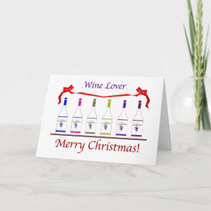CARTES POUR FÊTES ANNUELLES CHIC WINE-AMATEURS DE NOËL