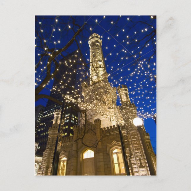 Cartes Pour Fêtes Annuelles Chicago à Noël (Devant)