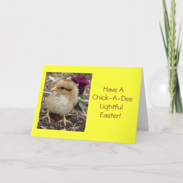 Cartes Pour Fêtes Annuelles Chick-A-Dee-Light I de Pâques (Devant)