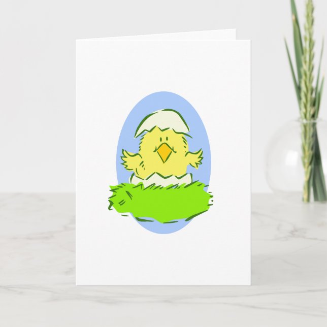 Cartes Pour Fêtes Annuelles Chick de Pâques (Devant)