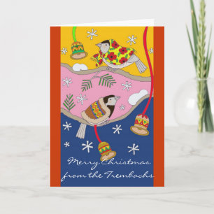 Cartes Pour Fêtes Annuelles Chickadee de Noël par Vera Trembach