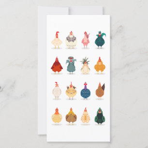 Cartes Pour Fêtes Annuelles Chicken