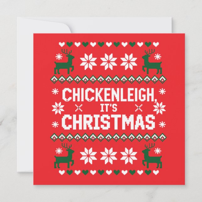Cartes Pour Fêtes Annuelles Chickenleigh C'est Noël Drôle de Noël Poulet  (Devant)