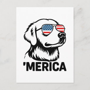 Cartes Pour Fêtes Annuelles Chien 4 juillet Merica
