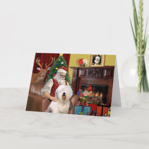 Cartes Pour Fêtes Annuelles Chien à chien de Père Noël