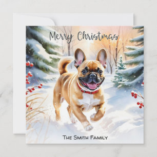Cartes Pour Fêtes Annuelles Chien À La Neige Joyeux Noël