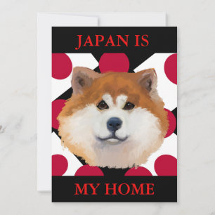 Cartes Pour Fêtes Annuelles chien AKITA du JAPON