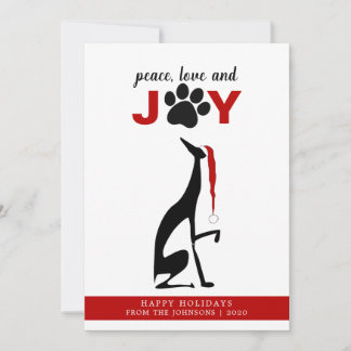 Cartes Pour Fêtes Annuelles Chien Animal Compagnon Patte Rouge Noël